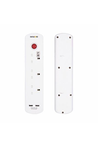 Datazone Power extension socket 5M , 3 way with 2 USB 13 A fused plug, 110-25...