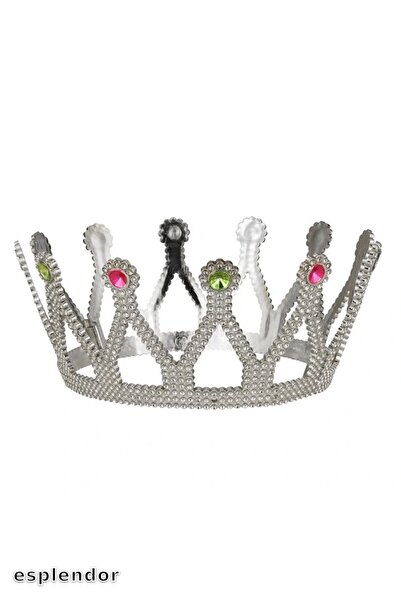 esplendor تاج الملكة فضي اللون