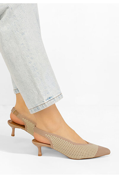 B T Shoes Γόβες slingback Jimenia μπεζ