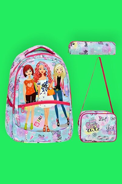 Tezzgelsin Set de 3 geanți de școală cu model pentru fete și fete, cu nutriți...