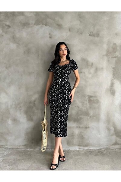 CIQULATA Καλοκαιρινό φόρεμα με λεπτομέρεια σχισμής στο μανίκι σε σχήμα καρπούζι