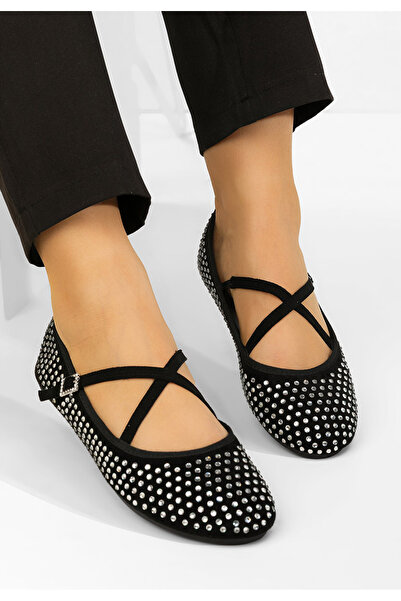 B T Shoes Balerini cu bareta Karemy negri