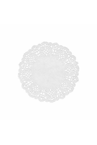 alenked 12.5 سم أكواب شاي ورقية دانتيل - صحون - قواعد أكواب 100 قطعة