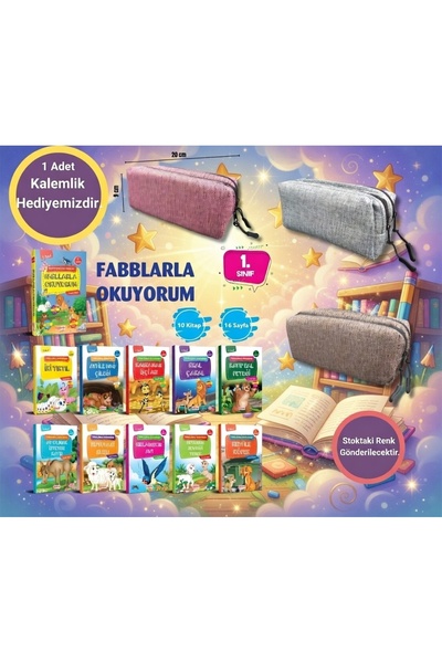 Artı Eğitim Yayınları FABLLARLA OKUYORUM SERİSİ Hikaye Seti + Kalemlik Hediyeli