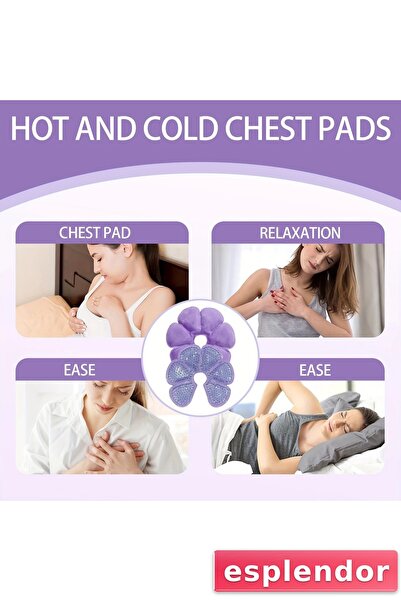 esplendor مجموعة من قطعتين من وسادات الثدي الجل الساخنة والباردة لفترة الرضاع...