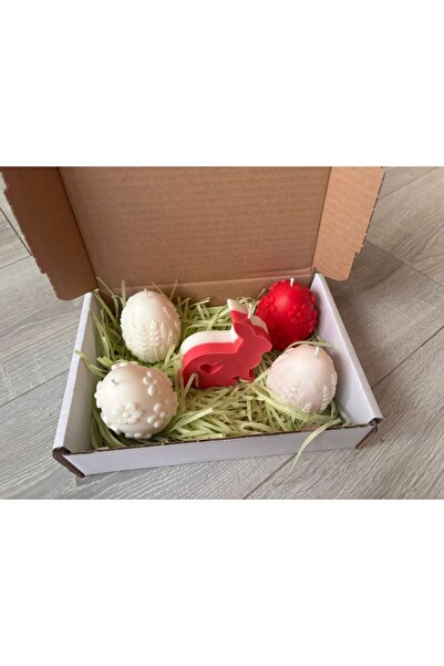 Roots&Flame Set 3 Lumânări Iepurași Paște Fucsia și Alb - Design Botanic | Ro...