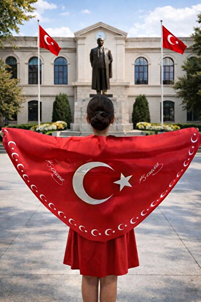 tarzınısec Tarzını Seç Ayyıldız Atatürk İmzalı Türk Bayraklı Pelerin Gösteri ...