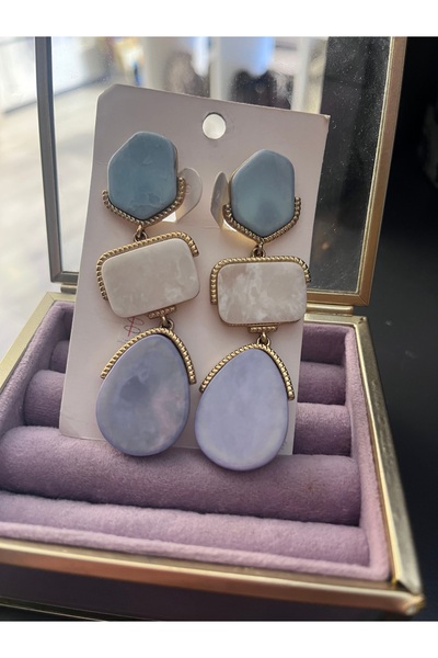 gozdeasutayaccessory Blue Natural Stone Earrings