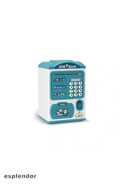 esplendor حصالة إلكترونية بنظام الصراف الآلي مع بصمة الإصبع وكلمة المرور