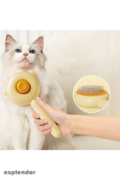 esplendor فرشاة تنظيف الحيوانات الأليفة ذاتية التنظيف بتصميم مبتكر