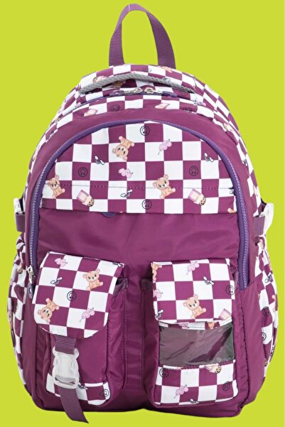 Tezzgelsin Unisex Waterproof Checkered Colorful School Bag Backpack