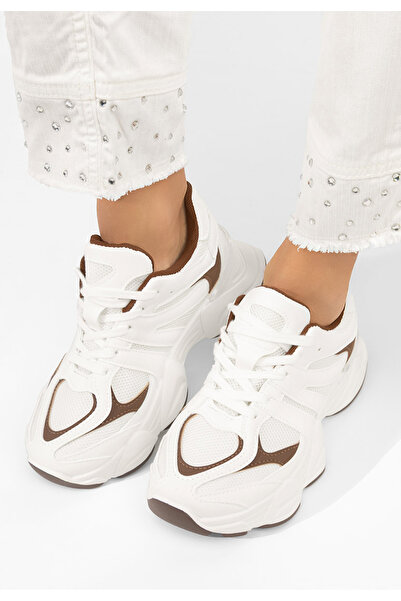 B T Shoes Sneakerși dama Kanoa albi