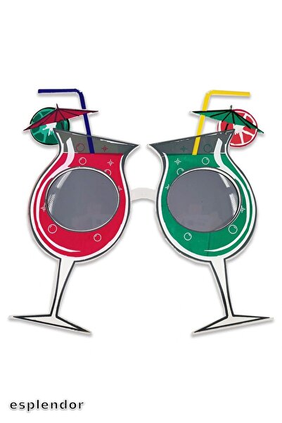 esplendor إكسسوار حفلات على شكل كوكتيل ملون مقاس 15x16 سم