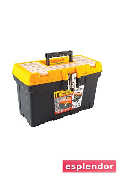 esplendor Medium Size Tool Bag Si Metal Box with Lock and Multiple Compartments