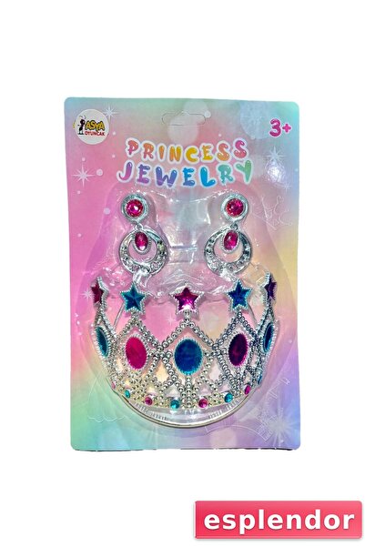 esplendor طقم تاج وأقراط الأميرة
