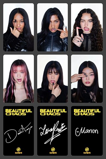 sevimliflower katseye 1 ADET FOTOKART PVC KAPLI 9*6 CM 7 ADET ALINDIĞINDA 2 A...