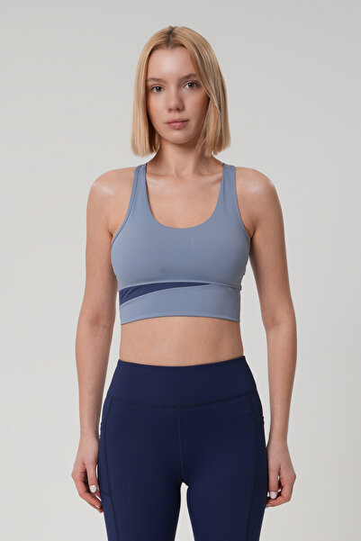 Sculpt Fit İçten Pedli Spor Bra-Açık mavi