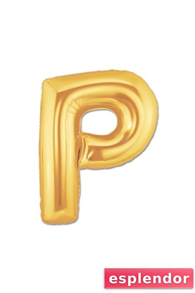esplendor Gold Foil Letter P Balloon 1 Meter