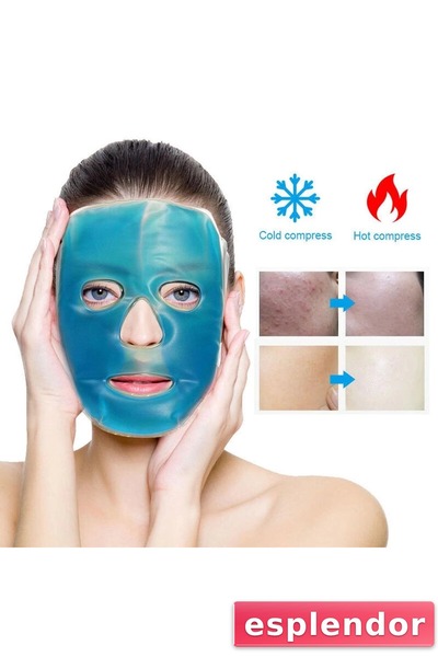 esplendor Gel Ice Pack Face Mask Headache Pillow Cosmetic Mask + Double Sided...