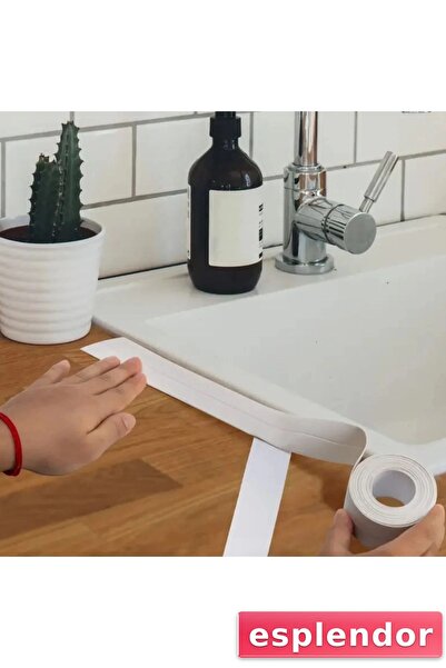 esplendor شريط عازل لحوض الحمام والمطبخ وحوض الاستحمام وشريط حافة الحوض 3.2 ط...