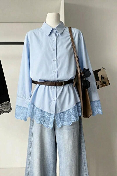 QBZ Poplin D Lace İ Shirt