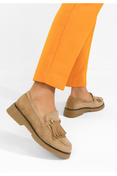 B T Shoes Дамски мокасини Kemily кафяв