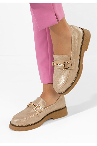 B T Shoes Mocasini dama Ylenia aurii