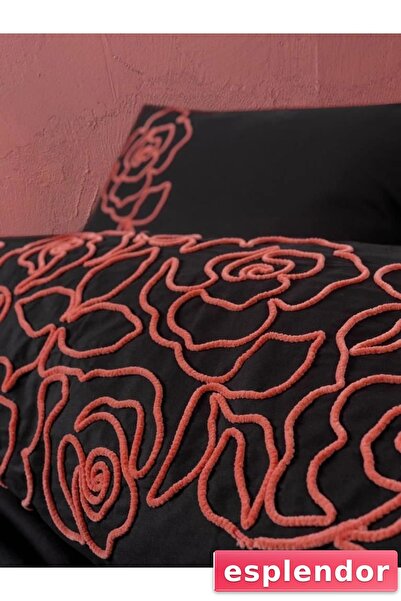 esplendor Cotton Box Brode Ranforce Double Duvet Cover Set Rosen Mercan