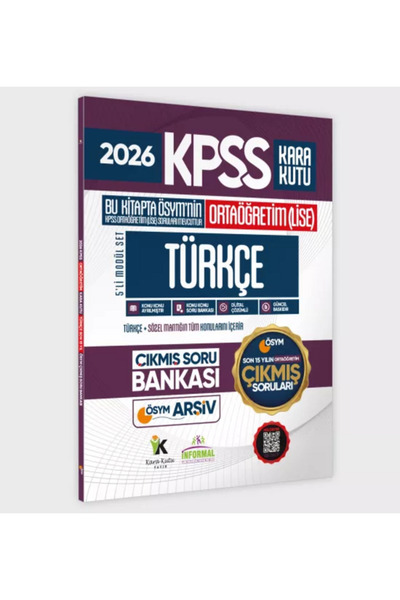Karakutu Yayınları 2026 FULLOrtaöğretim KPSS Kara Kutu ÖSYM Çıkmış Soru Bankası 5li Modül Set Son 15 Yıl(Sadece Lise)