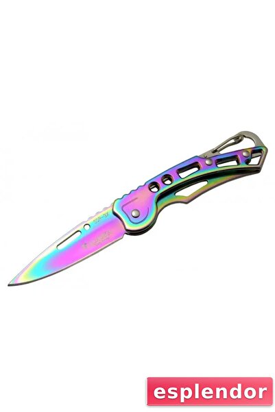 esplendor Eco Lounge Alaska SDR-3X Gökkuşağı Metal Çakı 15,5 cm Manuel, Kemer...