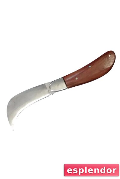 esplendor Eco Lounge Bursa Çelik Eğri Bağ / Kablo / Aşı Çakısı, Ahşap Saplı -...