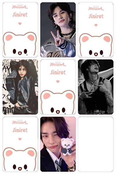 sevimliflower hyunjin stray kids 1 ADET FOTOKART PVC KAPLI 9*6 CM 7 ADET ALIN...