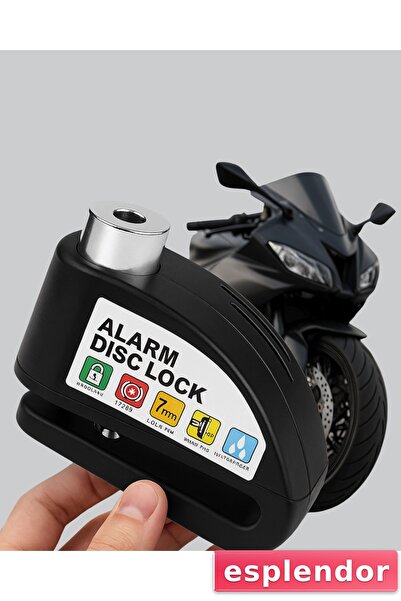 esplendor قفل قرص إنذار من الفولاذ لسلامة الدراجات النارية والدراجات
