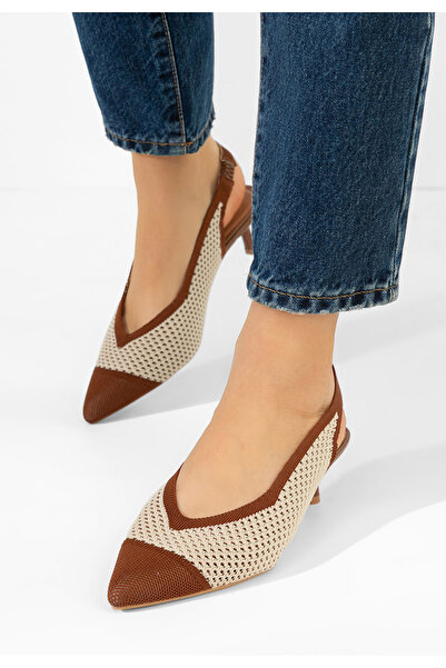 B T Shoes Pantofi slingback Jimenia maro