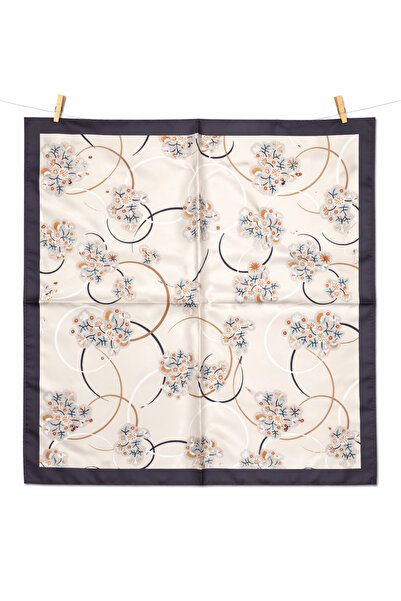 AGAPI imprimeu floral Eșarfă din satin 50x50 cm – Eșarfă bandană elegantă cre...