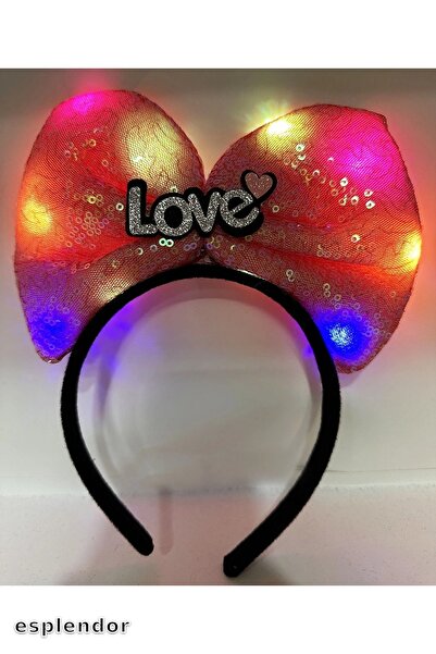 esplendor تاج القوس الفوشيا مع أضواء LED