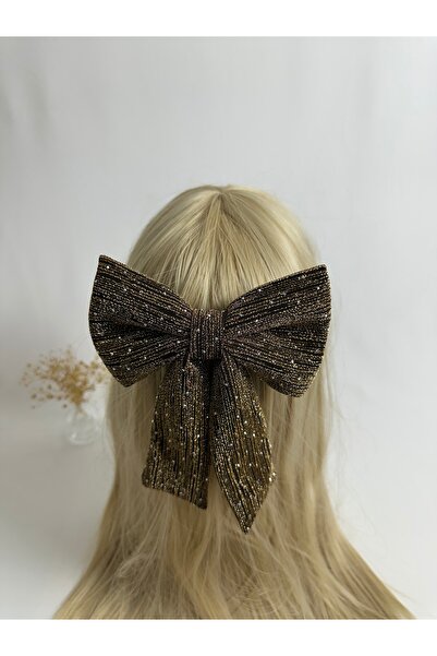 MegssStore Gold Buzzy Stone Bow Automatic Buckle