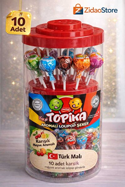 Emrah Gültekin 10 قطع من حلوى المصاصات بنكهة توبيكا، حلوى المصاصات بنكهة الفو...