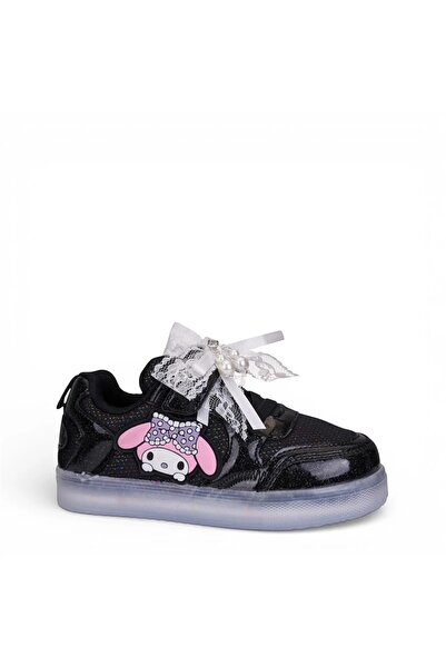 Tuğba Ortopedi 300 Ortopedik Kız Çocuk Siyah Işıklı Sneaker