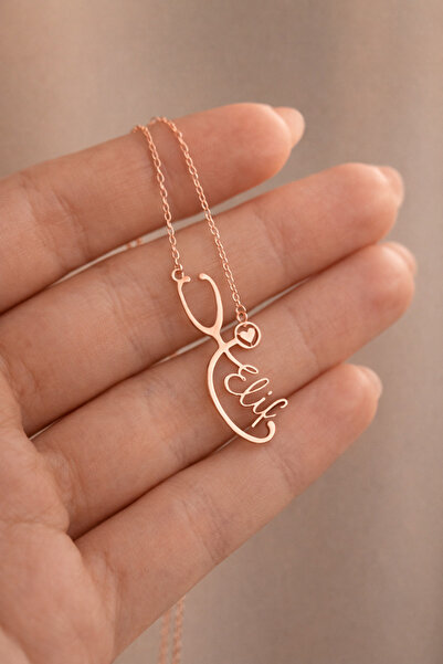 Auryne Jewelry Özel Kolye Kutulu 925 Ayar Kişiye (Özel İstenilen İsimli) Stet...