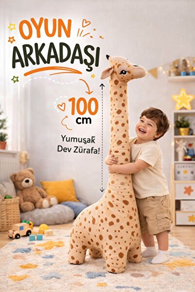 SWITA Dev Peluş Zürafa Oyuncak 100 cm Yumuşak Oyun Arkadaşı