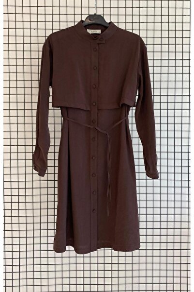 Armine Trend Modal Fabric Chest Cover and Back Detail Lace-Up Hijab Tunics