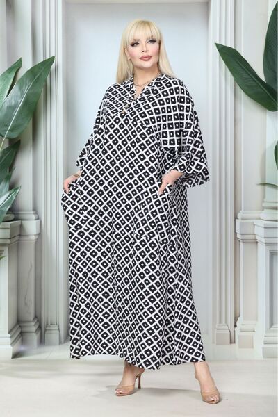 mervemoda Women's large size woven dress