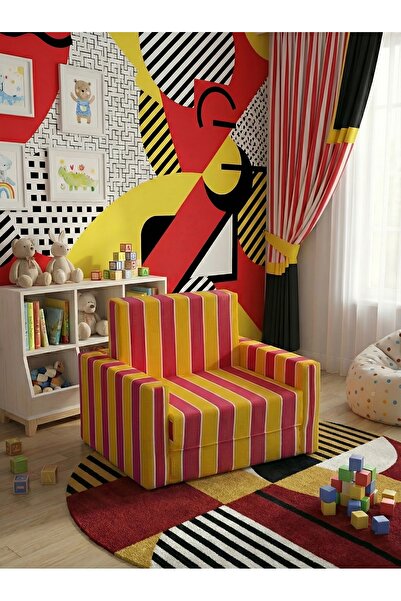 LENSA HOME Çocuk Koltuğu Komple Sünger Katlanabilir Yataklı - Çocuk Minderi 0...