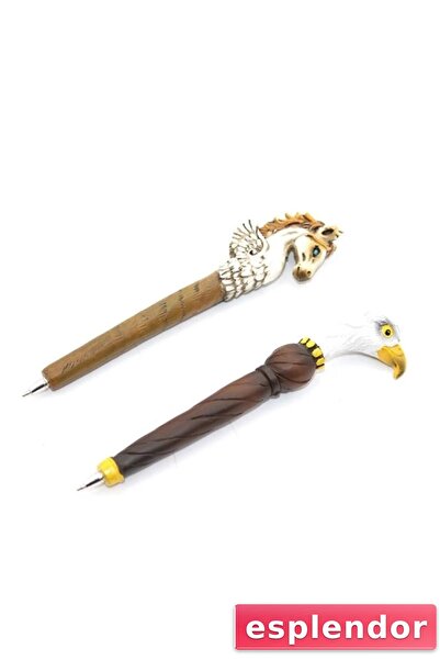 esplendor قلم حبر جاف من البوليستر على شكل نسر ووحيد القرن
