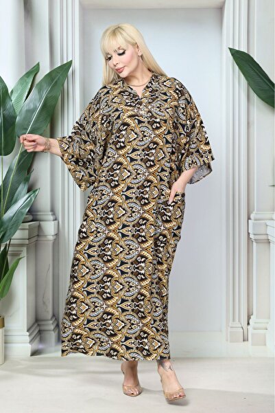 mervemoda Women's large size woven dress