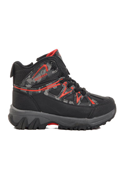 Aspor Black Camouflage Kids Trekking and Outdoor Boots
