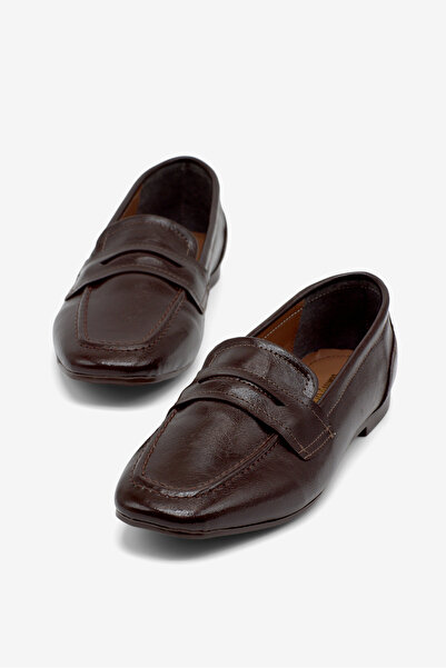 Tonny Black Women's Brown Comfortable Thermo Sole Daily Shoes Ballet Flats