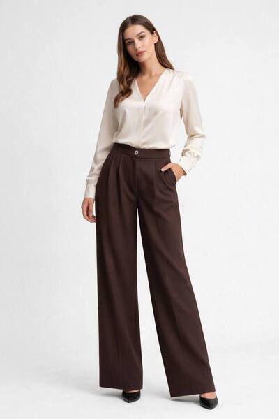 KASİDE Zarif ve Modern Kumaş Pantolon