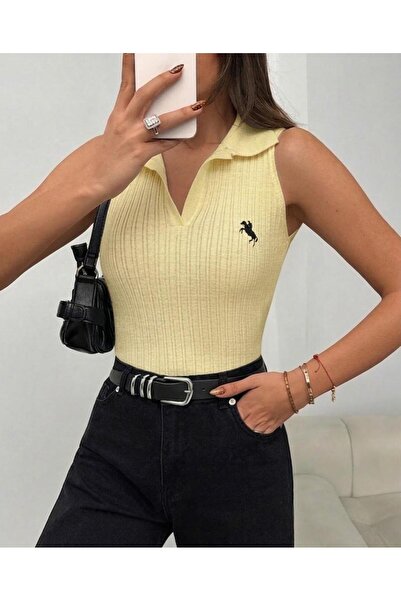 LUXETIQUE Open Polo Collar Knitwear